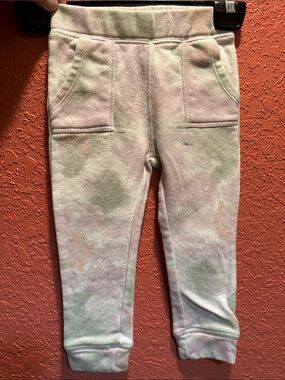 Kids Pastel Tie-Dye Jogger Pants - Pink & Green